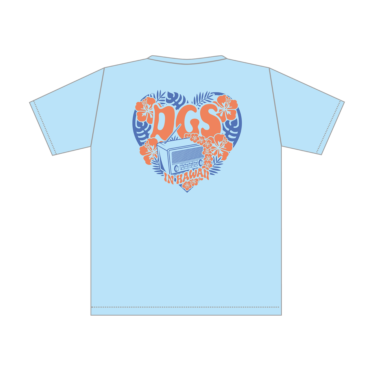 DGS in HAWAII Tシャツ フラワーラジオver.(ライトブルー)