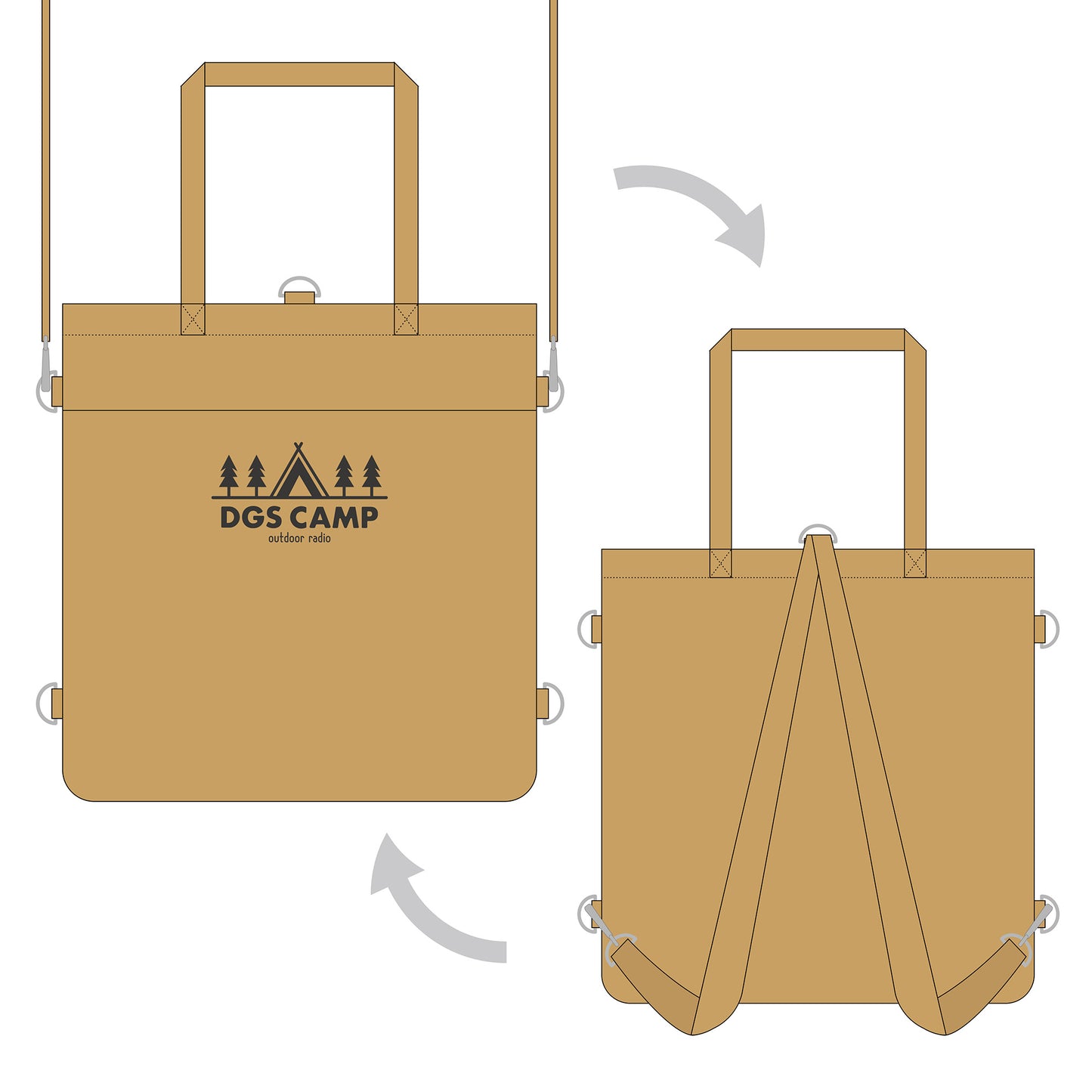 DGS CAMP 2025 3WAYトートバッグ