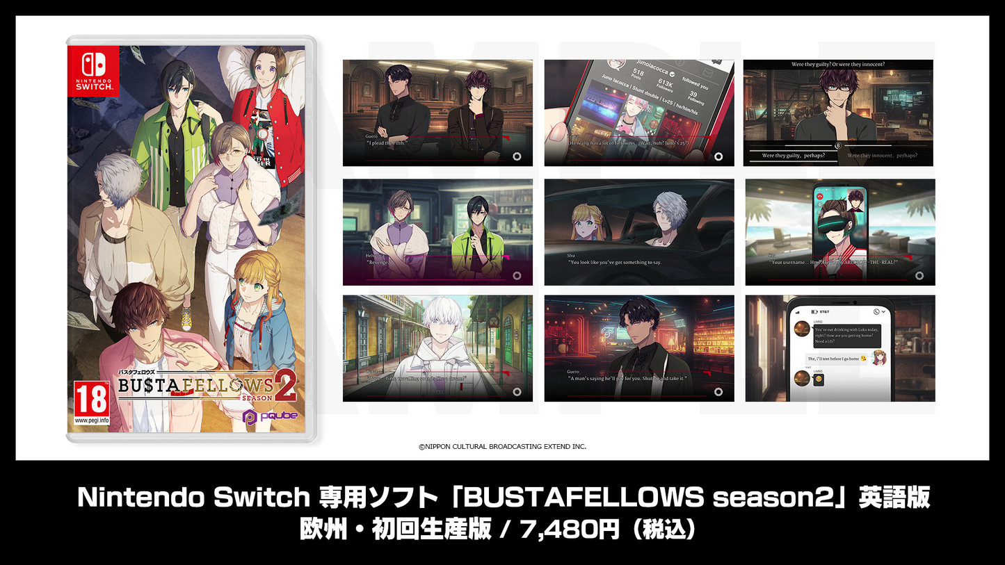 Nintendo Switch 専用ソフト「BUSTAFELLOWS season2」英語版(欧州・初回生産版)