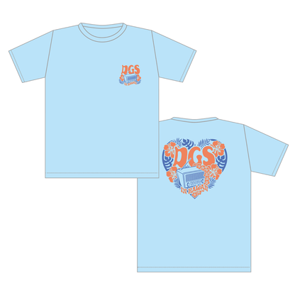 DGS in HAWAII Tシャツ　フラワーラジオver.（ライトブルー）