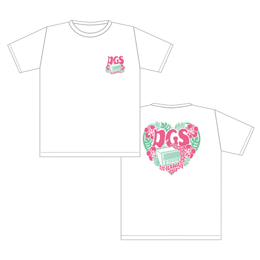 DGS in HAWAII Tシャツ　フラワーラジオver.（ホワイト）