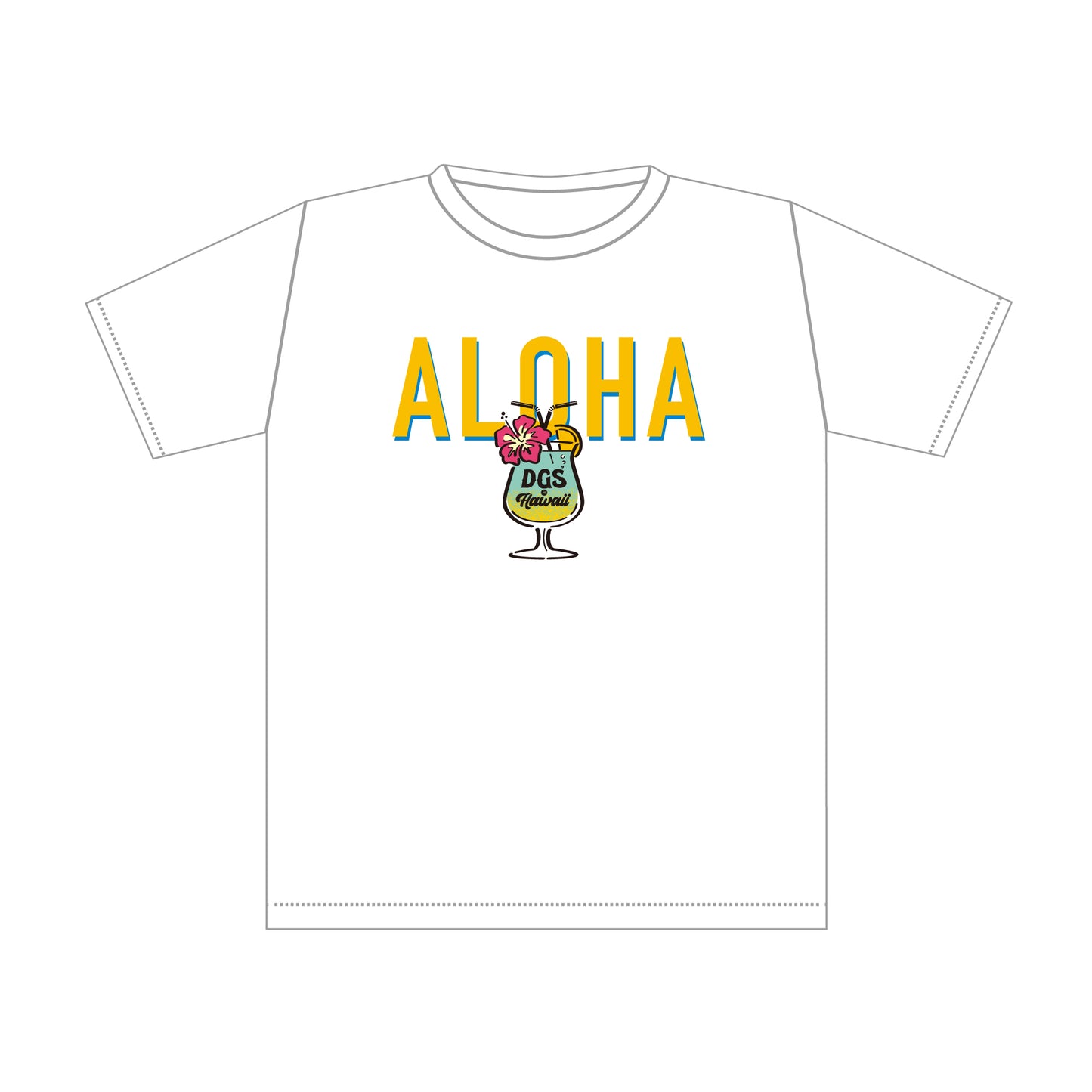 DGS in HAWAII Tシャツ　アロハドリンクver.（ホワイト）