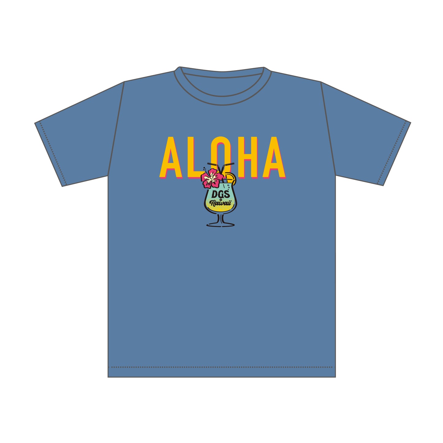 DGS in HAWAII Tシャツ　アロハドリンクver.（ブルー）