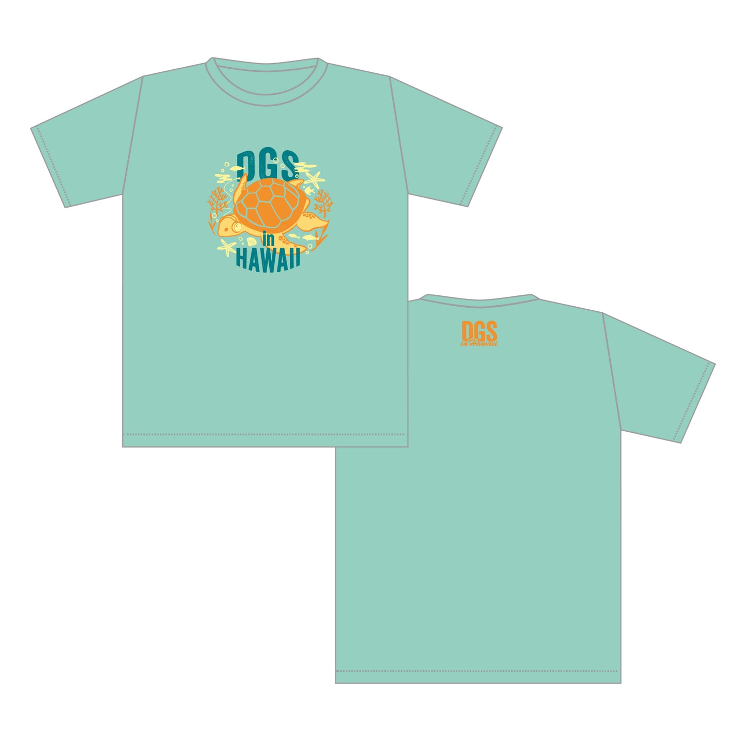 DGS in HAWAII Tシャツ   タートルver.（グリーン）
