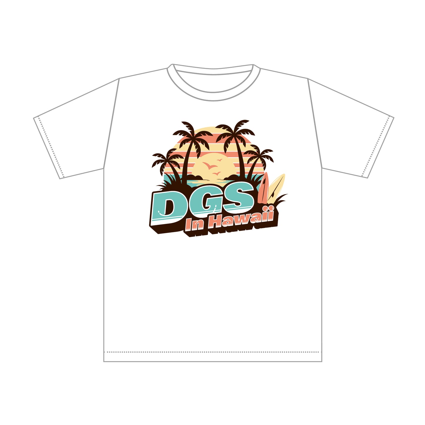 DGS in HAWAII Tシャツ　サンセットver.（ホワイト）