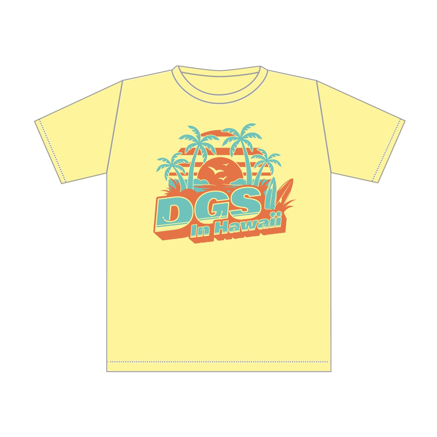 DGS in HAWAII Tシャツ　サンセットver.（ライトイエロー）